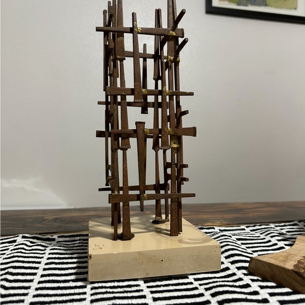 RARE~Vintage 1960’s ~ David Grossman~ (Brutalist Iron Sculpture)